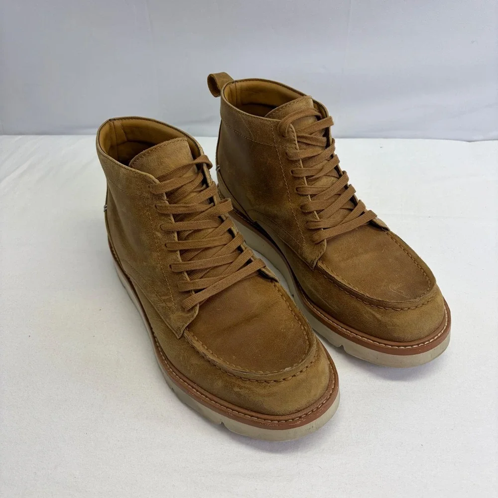 Label Moc Toe Boots Mens Size 11 Brown Leather Vibram Sole Workwear Gorpcore
